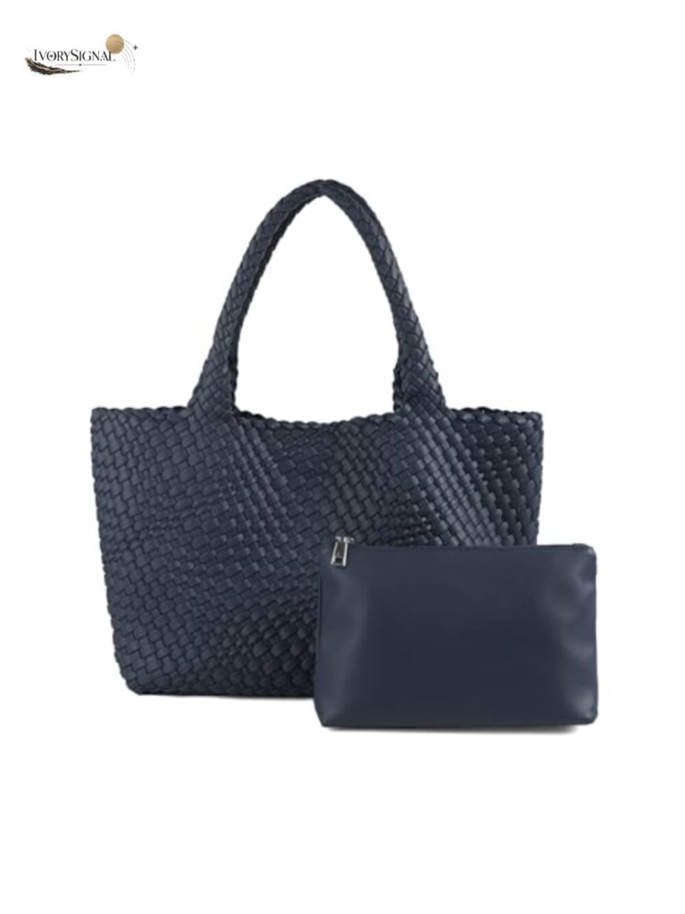 Handwoven Vegan Leather Tote Bag Women Shoulder Satchel Purse
